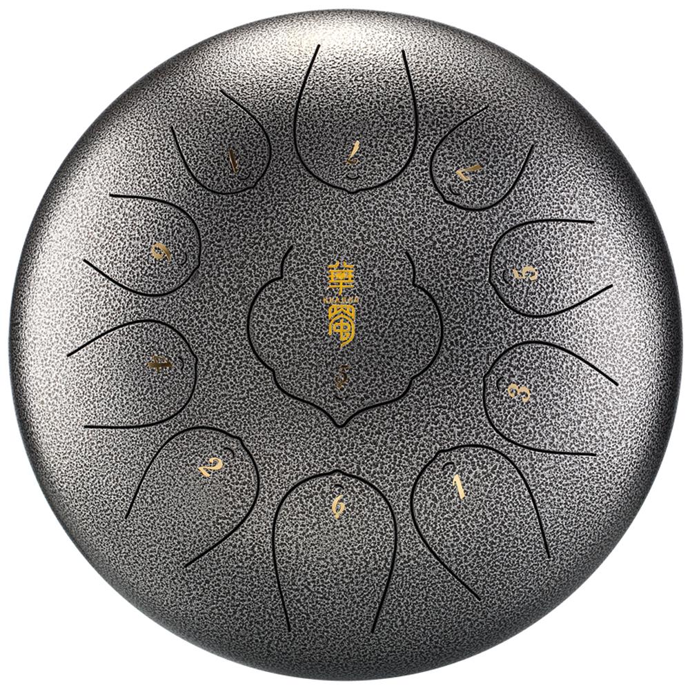 12 Inch 11-Tone Steel Tongue Drum Mini Hand Pan Drums with Drumsticks Percussion Musical Instruments