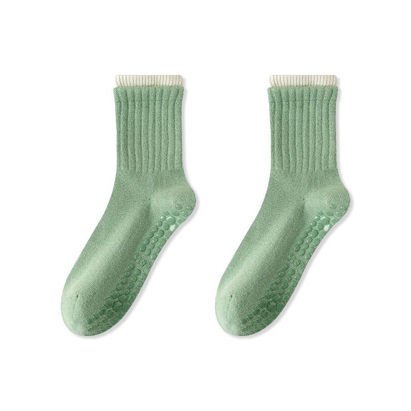 Full Palm Silicone Sports Women's Socks Boneless Toe Cotton Sweat Absorbent Breathable Anti-slip Shock Absorbing Yoga