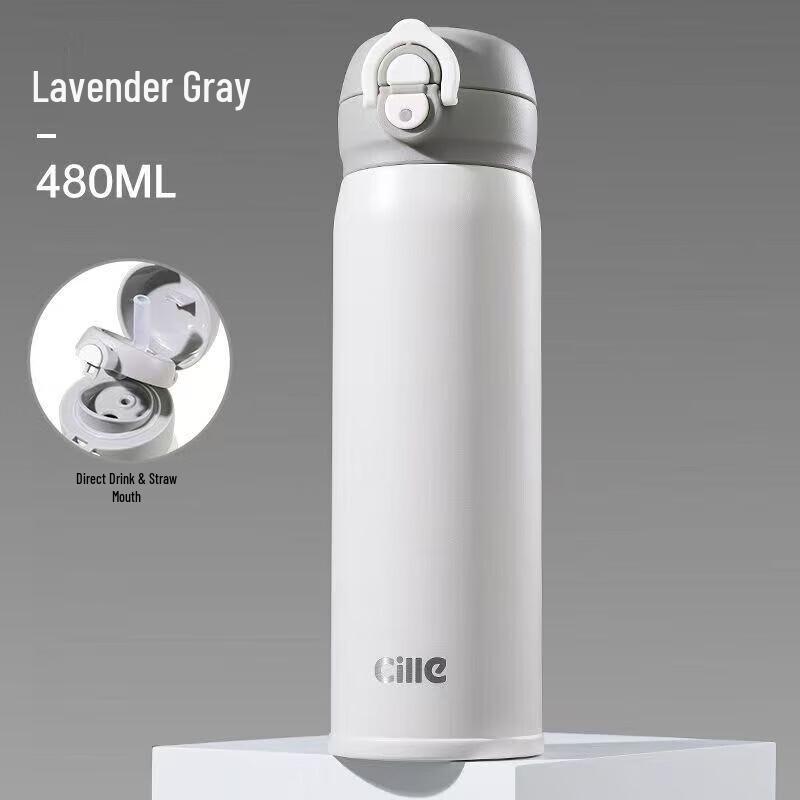 Cille 316 Stainless Steel Dual-Drink Thermos Bottle