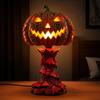 Pumpkin Night Light Halloween Horror Skeleton Ghost Witch Pumpkin Lantern Resin LED Tabletop Lamp for Gothic Room Desk Decorr