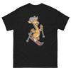 Giraffe Skifahren Skifahrer Spaß Cartoon Skihemd T-Shirt