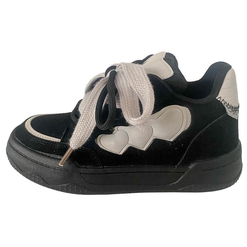 

HY-1298 латексная стелька/платформа love small черные туфли женские туфли 2025 новые весенние туфли с круглым носком туфли для хлеба 39 чёрный