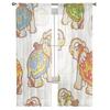 Indian Elephant Sheer Curtains for Living Room Transparent Tulle Window Treatments Bedroom Kitchen Home Decor Veil Drapes