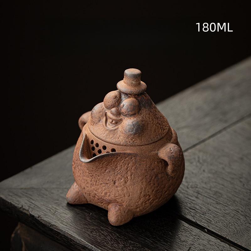 Rock Clay Coarse Pottery Tea Pot Retro Teapot Tea Kettle Tea Ceremony Tea Making Single Pot Tea Ceremony