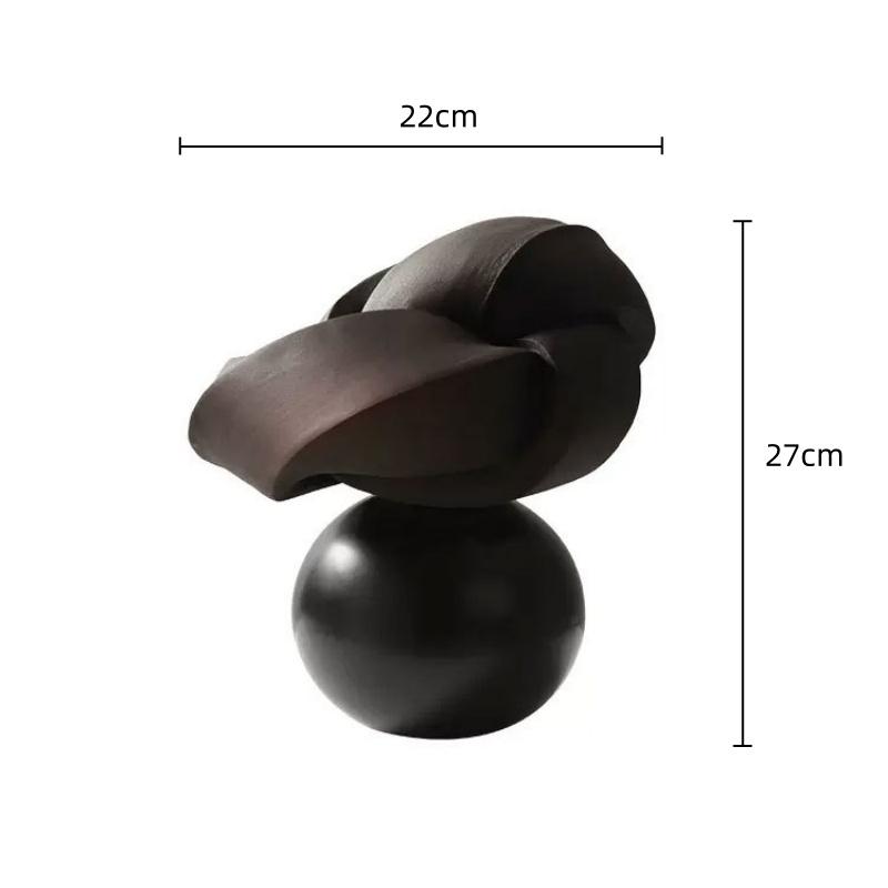 Resin Handicrafts Abstract Geometric Knot Silver Ball Winding Twist Decorative Figurines Home Decoration Accessories