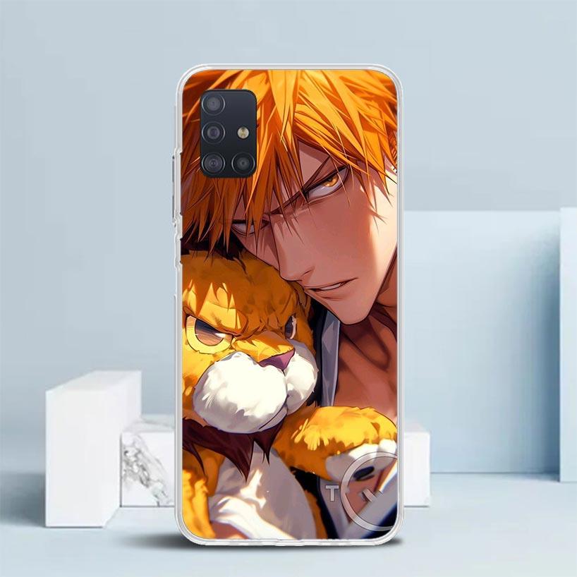 Kurosaki Ichigo Bleach Phone Case For Samsung Galaxy A52 A32 A22 A12 A51 A50S A30S A10S Note 20 Ultra 10 S10 Plus A31 A20 A71 A7