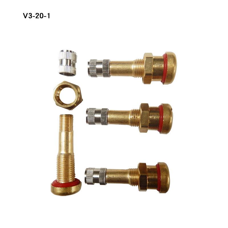 

4 Pcs Trucks Valve Stems V3-20-4 V3-20-5 V3-20-6 Brass Tubeless Tire Valve Adaptor for Large Vehicles Valve Caps for Trucks 4 pcs V3-20-1 45mm