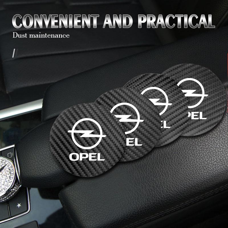 2Pcs Car Coaster Water Anti Slip Pad Silicone Waterproof Interior Accessories For Opel Corsa D Astra Insignia Mokka Adam Combo