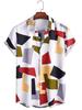 Men's Geometric Short Sleeve Casual Shirt - Summer 2022 Collection