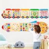 Wooden Rocket Train Wall Game: Educational Decor for Kindergarten