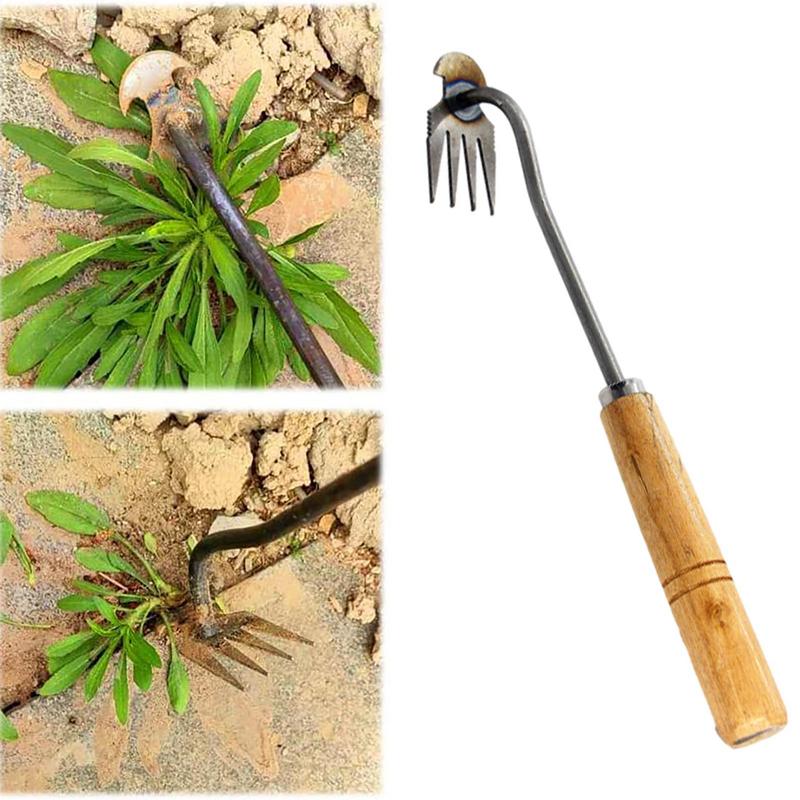 Garden Rake Hand Weeder Tool With Long Handle Manual Weeds Digger For Yard Lawn Farmhouse Gardening Loose Soil Tool