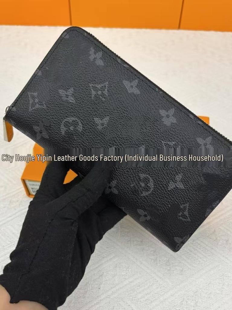 Unisex Langbörse & Kartenhalter - Einzelner Reißverschluss, Mehrere Kartenfächer, Ausweisfach, Modell 60017