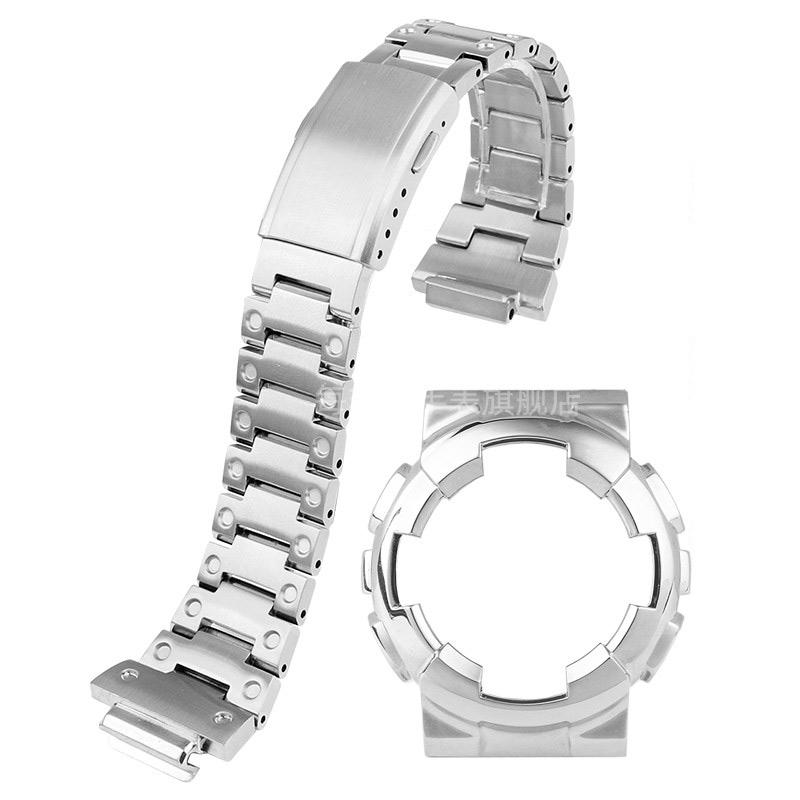 Set modificat de curea și carcasă din oțel inoxidabil Pentru Casio G-SHOCK GA-110 ga100 120 140 Bezel metalic Curea de ceas Kit de modificare braceletă