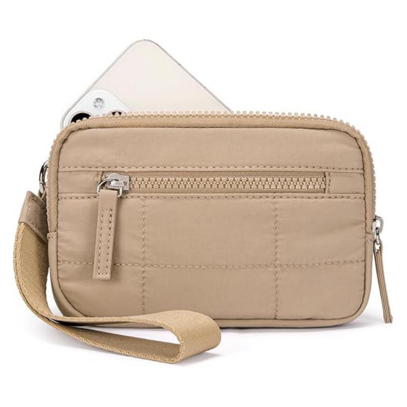 Nylon Womens Wallet With Three Zippers And Rfid Blocking For Daily Use