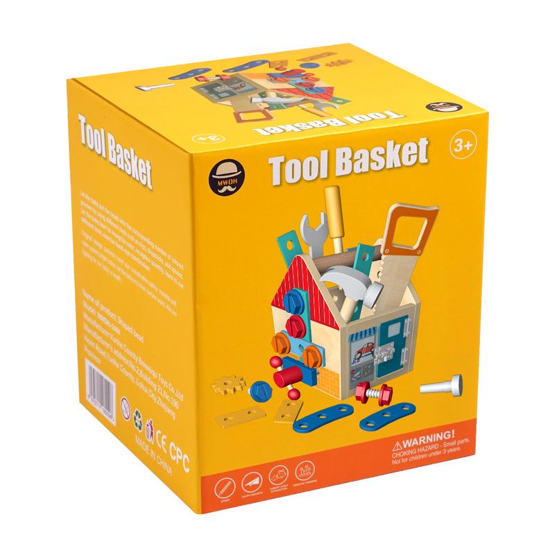 Children's Wooden Toolbox Educational Role-Play Toy for Boys and Girls