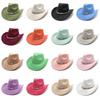 Ethnic Style Cowboy Hat With Wide Brim For Men Women Spring Sun Protection