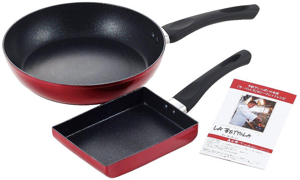 

Tsutomu Ochiai IH compatible marble frying pan 26cm Tamagoyaki & 13×18cm LB-164