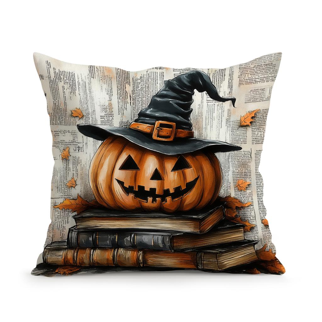Retro Halloween Cushions Pillowcase Polyester Cushion Cover Throw Pillow Sofa Decoration Pillowcover Home Room Decor