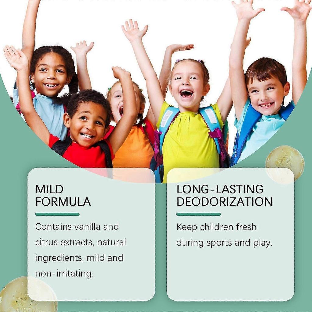 Fresh Natural Deodorant For Kids Teens Aluminum Free, Hypoallergenic Deodorant, Vanilla Citrus Roller Fragrance, Children's Sweat Roller Armpit Sweat