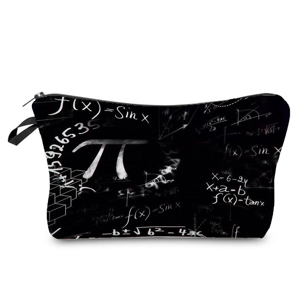 Women Chemical Physics Formulas Print Cosmetic Bag Toiletries Organize Travel Storage Case 6768