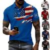 Men's Loose And Casual Flag-print T-shirt, Short Sleeve Shirt
