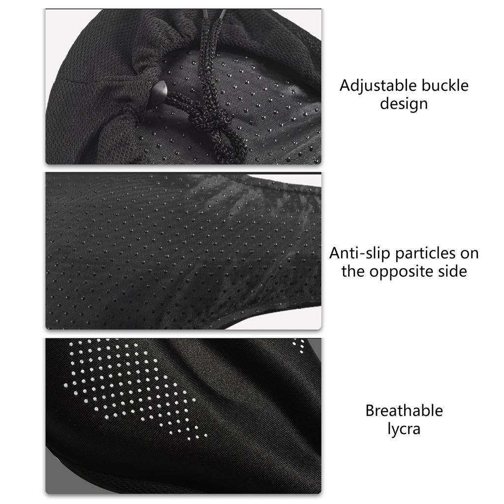 Bike Saddle Cover Silicone Padded Waterproof Bike Seat Cover Improved Comfort Breathable Anti-Slip Bicycles Seat Cushion