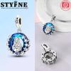 Anniversary Copper Blue Life Tree Evil Eye Sun Round Charms Pendants Fit Original Bracelets Diy Jewelry