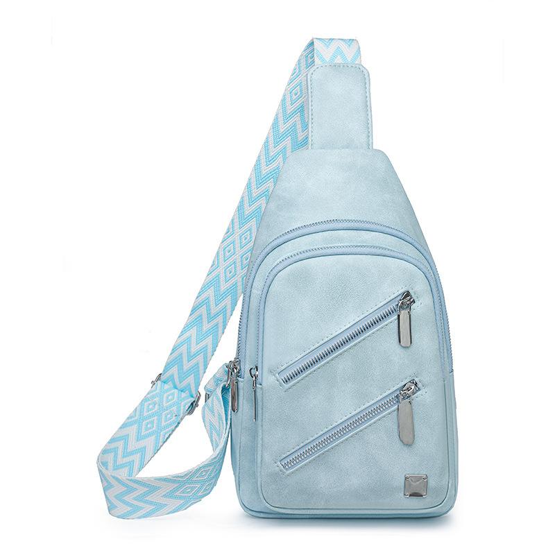 New fashionable and versatile women's breast bag, mobile phone bag, shoulder bag, large-capacity travel and leisure oblique span bag.