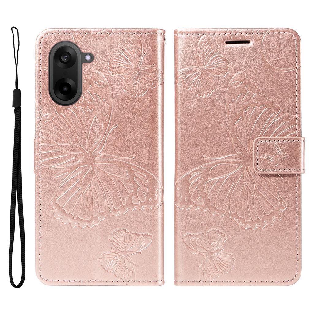 For OnePlus Nord CE5 5G/OnePlus Ace 5 Racing 5G Wallet Case Floral Butterfly Imprint Leather Phone Cover Stand