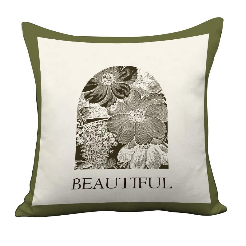 Nordic Retro Light Luxury High-end Pillowcase Living Room Bedside Sofa Pillow Bedroom Cushion Pillow Case