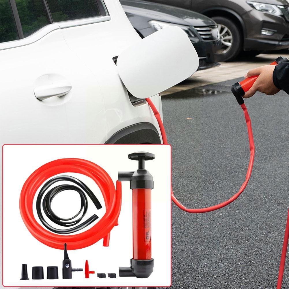Ölpumpe zum Pumpen von Öl Gas für Siphon Saugrohr Transfer Manuelle Handpumpe für Öl Flüssigkeit Wasser Chemikalientransferpumpe Auto-sty K9S7