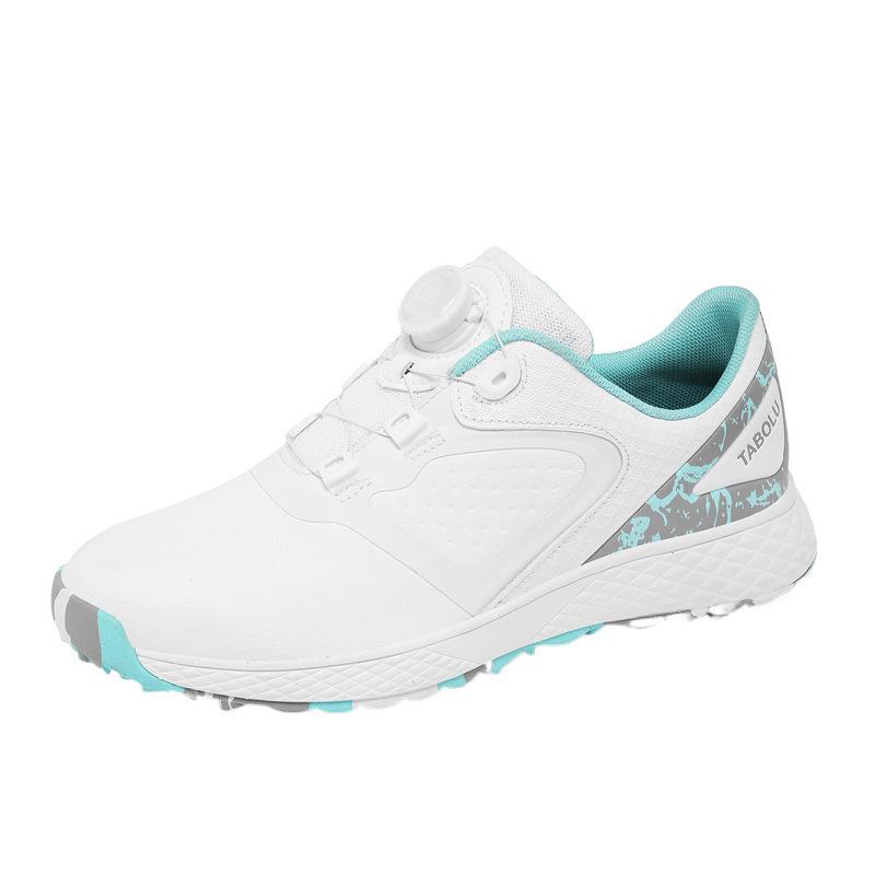 Golf Shoes Men and Women Couple Comfortable Waterproof Automatic Knob Telescopic Shoelaces Non-slip Fixing Nails Outdoor Sneakers