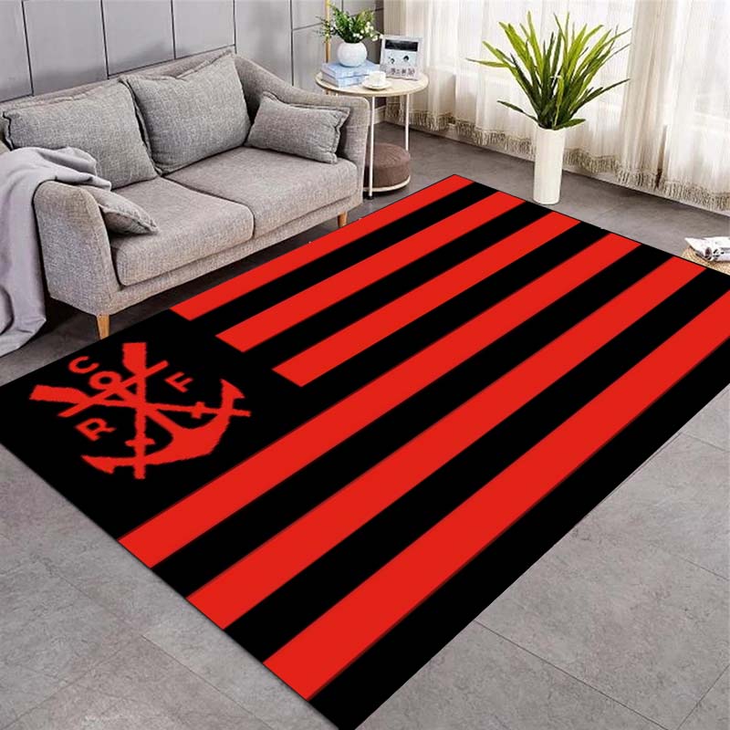 Flamengo Football Club Flag Print Area Rug Non‑Slip Floor Mat Home Living Room Decor