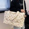 Large Capacity Travel Duffel Bag with Strawberry Pattern - Gym, Weekend, Vacation Bag - Independent Shoe Compartment & Multiple Pockets