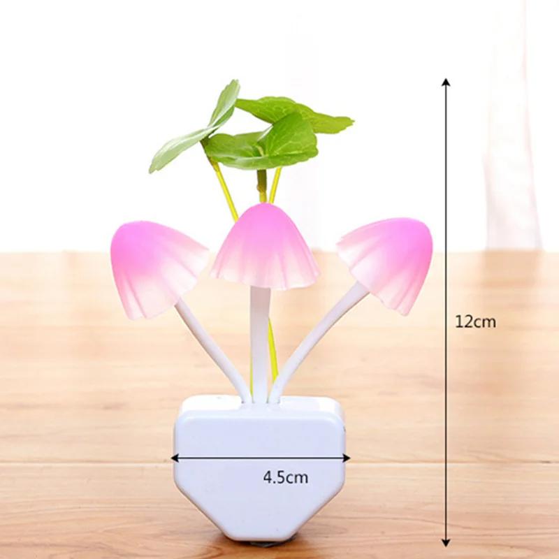 

Светодиодный настенный светильник «Грибная ночь», вилка США, ЕС, романтическая красочная лампа, прикроватная лампа «Атомсфера», украшение для дома US