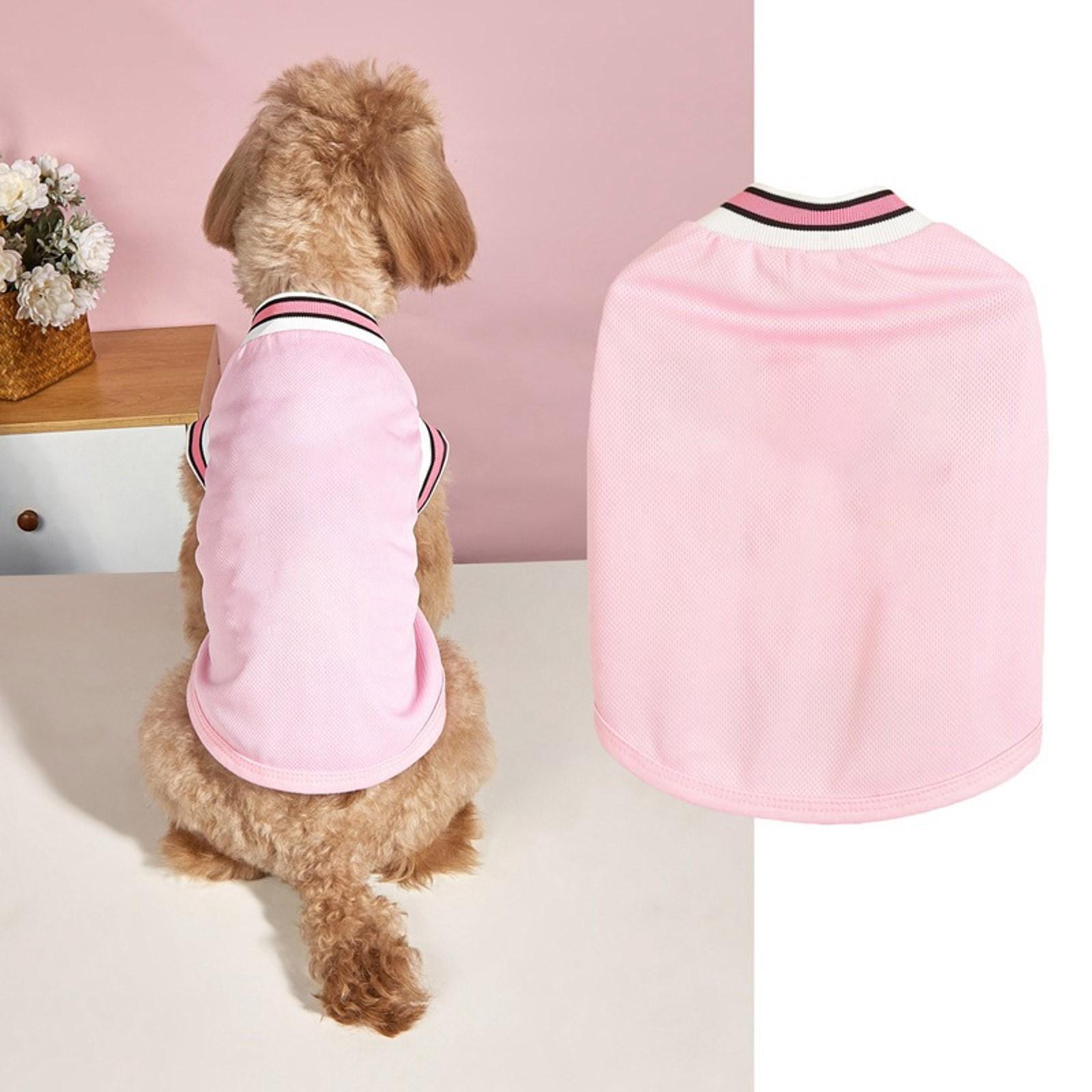 

Pet Vest Sleeveless Mesh Vest Dog Clothes XXXXXL розовый