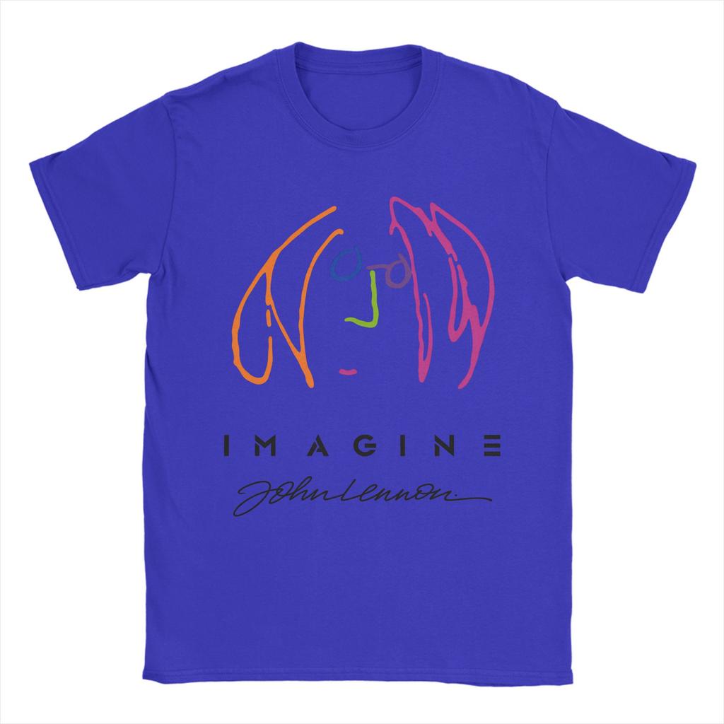 JOHN LENNON IMAGINE PROMO TShirt for Men  Leisure 100 Cotton Tees O Neck Short Sleeve T Shirt 4XL 5XL Clothing
