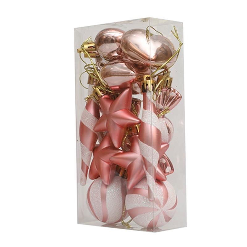 Christmas Tree Decoration Set Holiday Baubles Shatterproof Christmas Tree Decorations Assorted Color Pendant