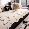 Plush Autumn And Winter Straight Row Special-Shaped Sofa Cushion  New Non-Slip Seat Cushion High-Grade Leather Sofa Cover Towel