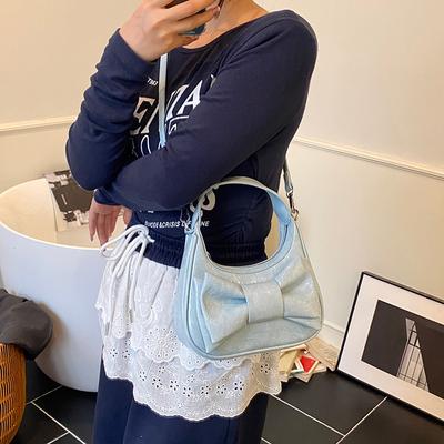 Fashion Versatile Bow Shoulder Bag Women's 2025 Summer New High-end Messenger Dumpling Bag