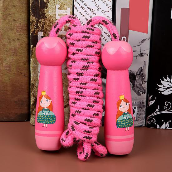 Sports Skipping Rope Anti-tangle Comfortable Grip Adjustable Cartoon Print Thickened Sports Anti-slip Strengthen Constitution Jump Rope Equipment