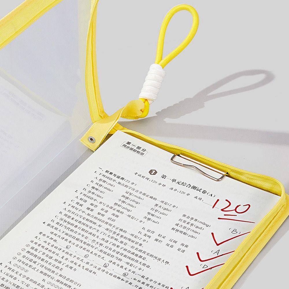 Built-in Clip Board Test Paper Storage Bag Multifunctional File Folder Bag  Homework
