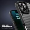 For iPhone 16 Pro Max Case Carbon Fiber Texture Anti-Scratch TPU+PC Back Cover