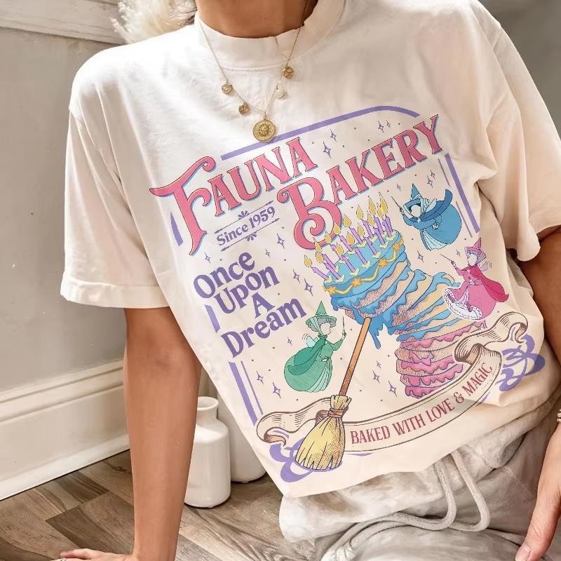 2026 HOT SALE Women s Vintage Baked with Love & Magic T-Shirt Men Oversized Tee Unisex Streetwear Casual Loose Summer Short Sleeve 4XL
