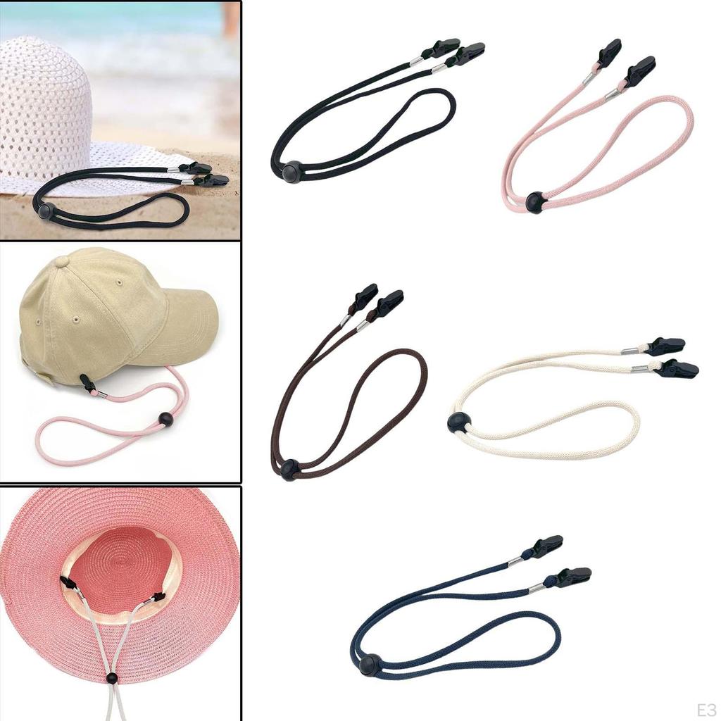 Hutband-Clips Kappe mit Kordelzügen Polyester Leinen-Clip Halter für Camping