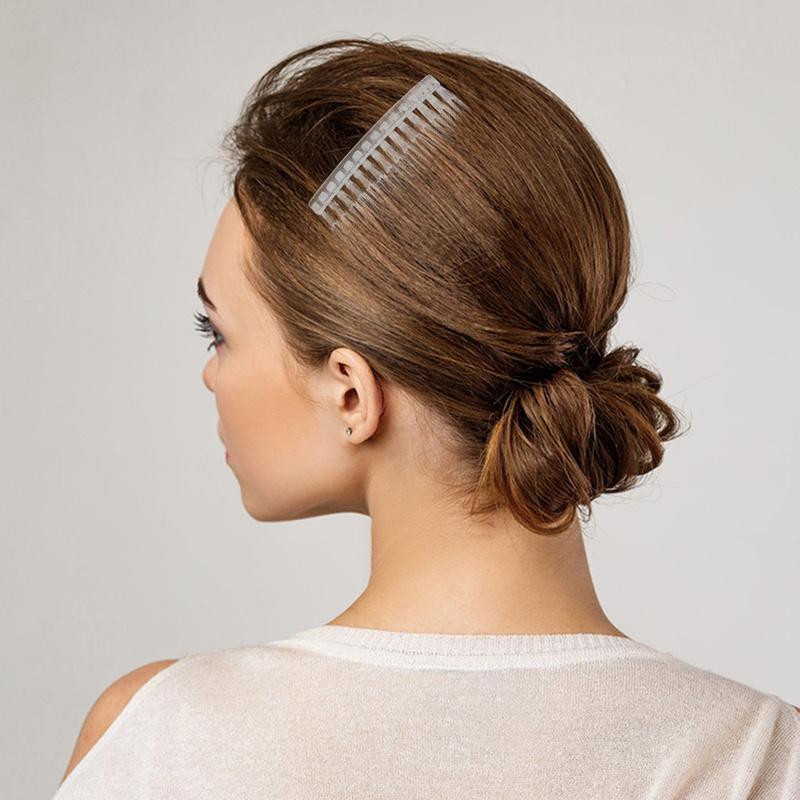 50Pcs Transparent Hair Side Combs Plastic 14-Teeth Hair Clips Lightweight Wedding Bridal Headpieces Wedding Veil Combs