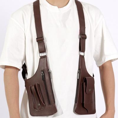 Vintage Anti-Theft Underarm Bag Adjustable Strap Mobile Phone Chest Bags  for Men and Women