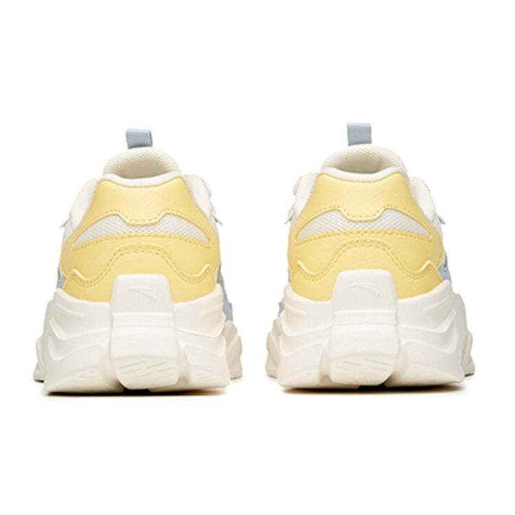 Anta Life Collection Abrasion Resistant Slip Resistant Low Top Sports Casual Shoes Women's White Blue Yellow 922048820-7