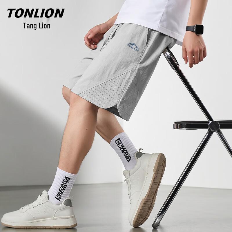 TonLion Men s Cool Breathable Casual Sports Shorts L