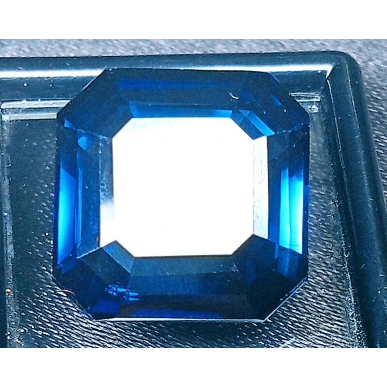 Stunning Natural Blue Color Sapphire 27-29 Ct Asscher Cut Certified Gemstone